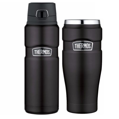 써모스 Thermos Stainless Steel Vacuum Insulated 24oz Drink Bottle and 16oz Travel Tumbler