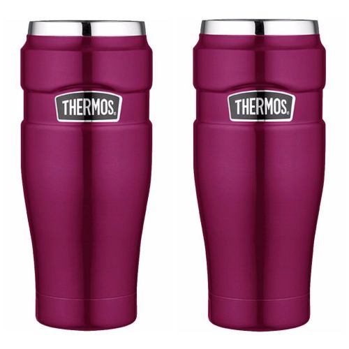 써모스 Thermos Stainless King Vacuum Insulated 16oz Travel Tumbler Pink - 2PK