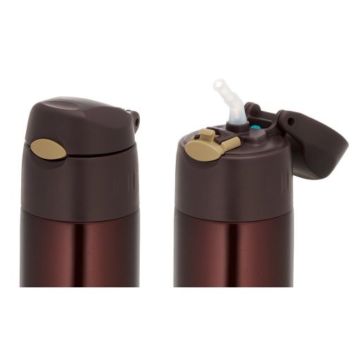 써모스 Thermos vacuum insulation straw bottle 0.55L Brown FHL-550 BW