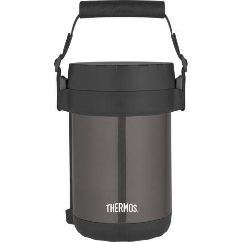 써모스 Thermos THERMOS All-In-One Vacuum Insulated Stainless Steel Meal Carrier with Spoon, Smoke