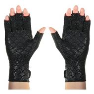 Thermoskin Arthritic Fingerless Gloves, Black, Medium, 8