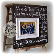 Thesugaredplums Parents Anniversary Gift, 50th Anniversary Gifts, For All That You Have Been To Us, Anniversary Frame, 16x16 THE SUGARED PLUMS