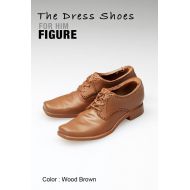 Thevoguehkcom ms1002-13 Wood Brown Dress Shoes (Plastic) for 16 Figure Enterbay Hot Toys TTL