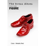 Thevoguehkcom ms1002-08 Metallic Red Dress Shoes (Plastic) for 16 Figure Enterbay Hot Toys TTL