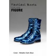 Thevoguehkcom ms1001-07 Metallic Dark Blue Tactical Boots for 1/6 1 : 6 Figure