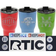 Theweddingpartystore Custom RTIC Tumbler, Monogram RTIC Tumbler, 20 oz Powder Coated Tumbler, Vine Monogram Tumbler, Custom Tumbler, Personalized RTIC