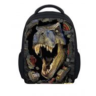 ThiKin Kindergarten Kids Back to School Backpack 3D Dinosaur Printed School Bag