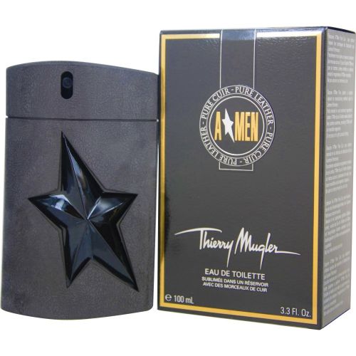  Angel Men Pure Leather For Men by Thierry Mugler Eau De Toilette Spray 3.3 oz  100 ml