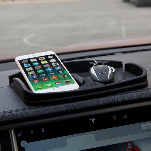  [아마존베스트]topfit Anti-Slip Car Dash Grip Pad for Cell Phone, Keychains, Sun Glasses,Stand for Navigation Cell Phone (Black)