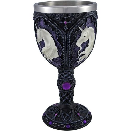  [아마존베스트]Things2Die4 Medieval Renaissance Wine Goblet Gemstone Chalice Cup (Unicorn - Purple)