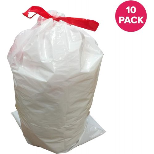  [아마존베스트]Think Crucial 10PK Durable Garbage Bags Fit Simplehuman Size D, 20L / 5.2 Gallon