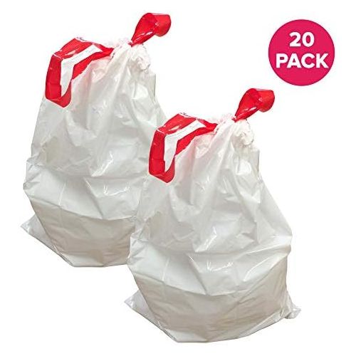  [아마존베스트]Think Crucial Durable Garbage Bags Fit Simplehuman Size C, 10-12L / 2.6-3.2 Gallon (20 Pack)