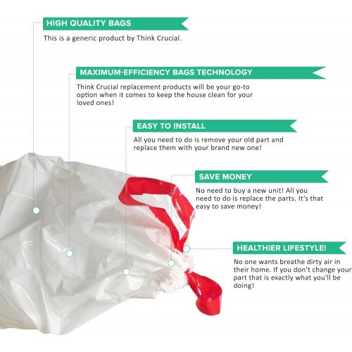  [아마존베스트]Think Crucial Durable Garbage Bags Fit Simplehuman Size C, 10-12L / 2.6-3.2 Gallon (20 Pack)