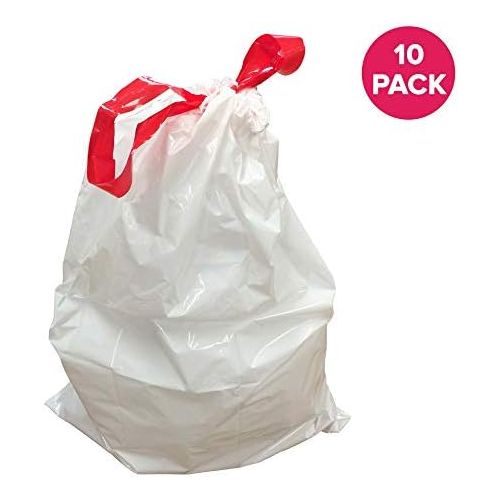  [아마존베스트]Think Crucial 10PK Durable Garbage Bags Fit Simplehuman Size B, 6L / 1.6 Gallon