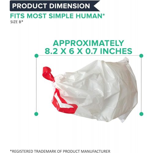  [아마존베스트]Think Crucial 10PK Durable Garbage Bags Fit Simplehuman Size B, 6L / 1.6 Gallon