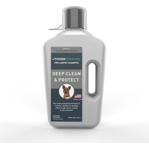  Think Crucial Carpet Cleaning Shampoo ? MADE IN USA ? Upright Carpet Cleaning Concentrated Solution, Fits Upright Carpet Machine Cleaners Including Bissell, Hoover & Rug Doctor, 50