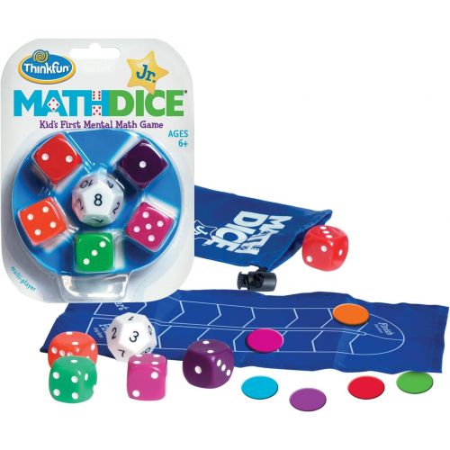  [아마존베스트]ThinkFun Math Dice Junior Game for Boys and Girls Age 6 and Up - Teachers Favorite and Toy of the Year Nominee