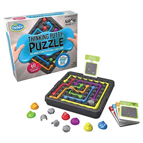  ThinkFun and Crazy Aarons Thinking Putty Puzzle and STEM Toy for Boys and Girls Ages 8 and Up - The Famous Thinking Putty in Logic Game Form