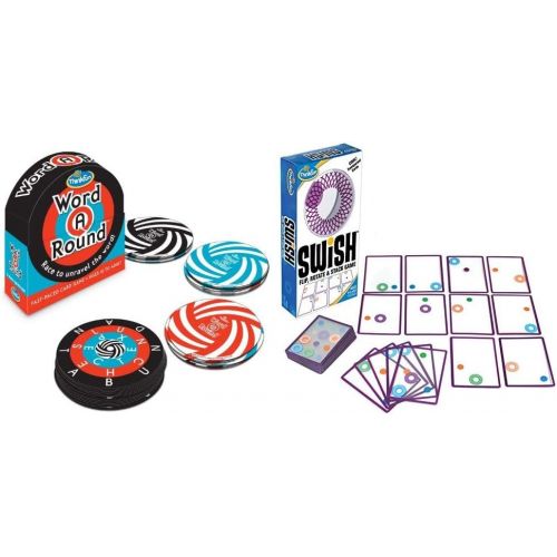  ThinkFun Word A Round Game - Award Winning Fun Card Game for Age 10 and Up Where You Race to Unravel The Word & Swish - A Fun Transparent Card Game and Toy of The Year Nominee for