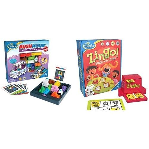  ThinkFun Rush Hour Junior Traffic Jam Logic Game and STEM Toy for Boys and Girls Age 5 and Up & Zingo Bingo Award Winning Preschool Game for Pre-Readers and Early Readers Age 4 and