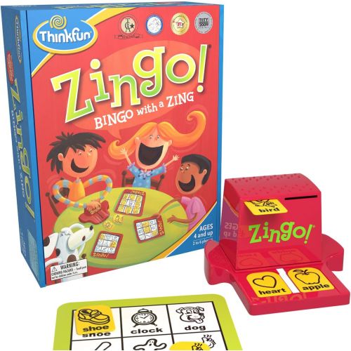  ThinkFun Zingo Bingo Award Winning Preschool Game for Pre-Readers and Early Readers Age 4 and Up - One of the Most Popular Board Games for Boys and Girls and their Parents, Amazon