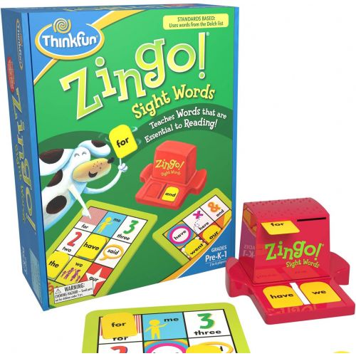  ThinkFun Zingo Sight Words Award Winning Early Reading Game for Pre-K to 2nd Grade - Toy of the Year Finalist, A Fun and Educational Game Developed by Educators for Boys and Girls