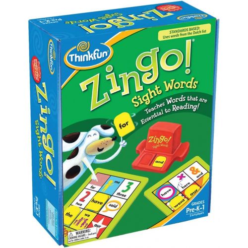  ThinkFun Zingo Sight Words Award Winning Early Reading Game for Pre-K to 2nd Grade - Toy of the Year Finalist, A Fun and Educational Game Developed by Educators for Boys and Girls