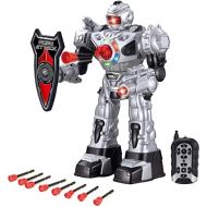 Think Gizmos Large Remote Control Robot for Kids  Superb Fun Toy RC Robot  Remote Control Toy Shoots Missiles, Walks, Talks & Dances (10 Functions) (Silver)