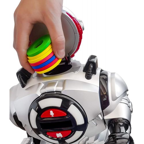  Think Gizmos TG542-VR RoboShooter Remote Control Robot - with Voice Recording, Fires Discs, Plays Music & Dances