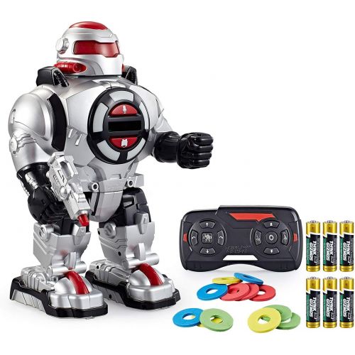  Think Gizmos TG542-VR RoboShooter Remote Control Robot - with Voice Recording, Fires Discs, Plays Music & Dances