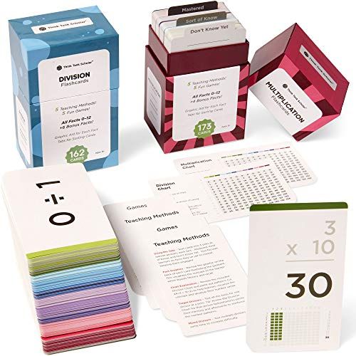  Think Tank Scholar 335 Multiplication and Division Flash Cards | All Facts 0-12 | Best for Kids in 3rd, 4th, 5th & 6th Grade
