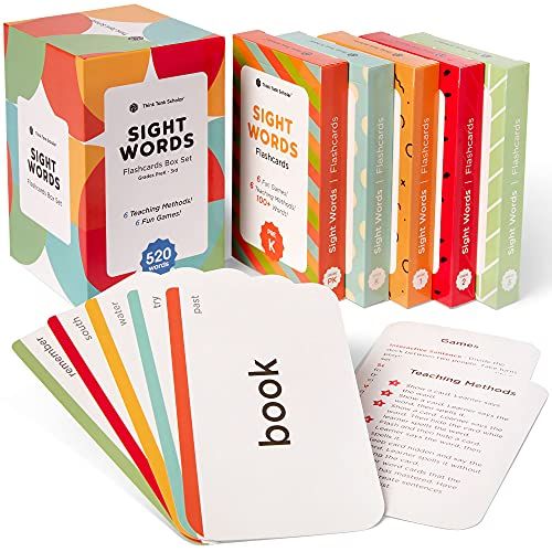  Think Tank Scholar Sight Words Flash Cards Bundle Pack (500+ Preschool, Kindergarten, 1st, 2nd & 3rd Grade Sight Words)