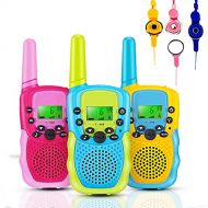 [아마존베스트]ThinkMax Kids Walkie Talkies| 3 Pack Long Range Walkie-talkies| 3 Mile Outdoor Way Radios Game Toys with Flashlight| 22 Channels| Gifts for Boys Girls to Camping Hiking Adventure