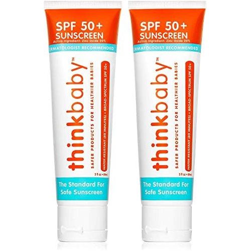  [아마존베스트]Thinkbaby Safe Sunscreen SPF 50+ (3 Ounce) (2 Pack)