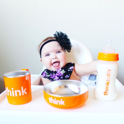  [아마존베스트]Thinkbaby Complete BPA Free Feeding Set (Orange)