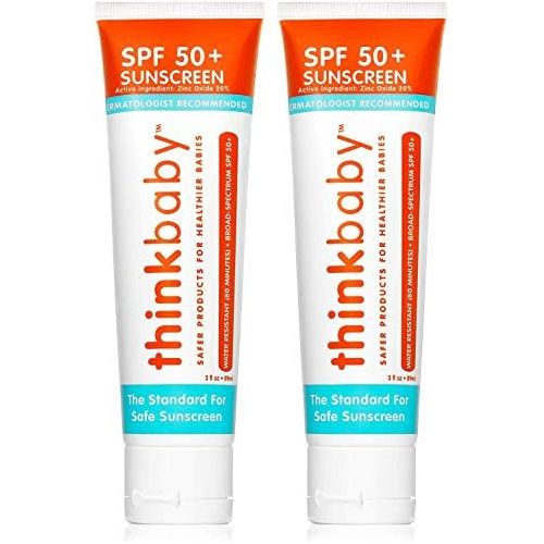  Thinkbaby Safe Sunscreen SPF 50+ (3 Ounce) (2 Pack)