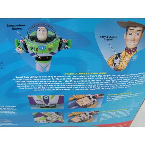  Disney Pixar Toy Story 2 Buzz And Woody Interactive Figures. Ultimate Talking Action Figures. Together With Over 100 Phrases And Sound Effects. by Thinkway Toys