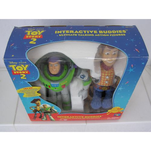  Disney Pixar Toy Story 2 Buzz And Woody Interactive Figures. Ultimate Talking Action Figures. Together With Over 100 Phrases And Sound Effects. by Thinkway Toys