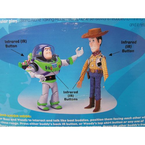  Disney Pixar Toy Story 2 Buzz And Woody Interactive Figures. Ultimate Talking Action Figures. Together With Over 100 Phrases And Sound Effects. by Thinkway Toys