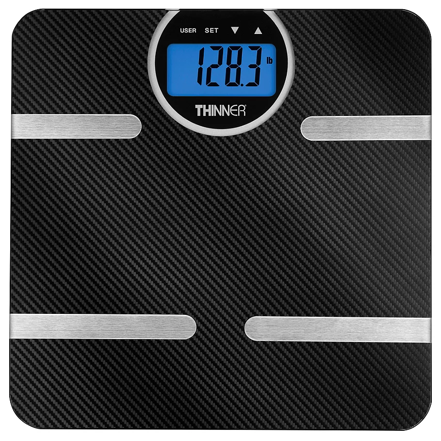Thinner by Conair Carbon Fiber Body Analysis Scale
