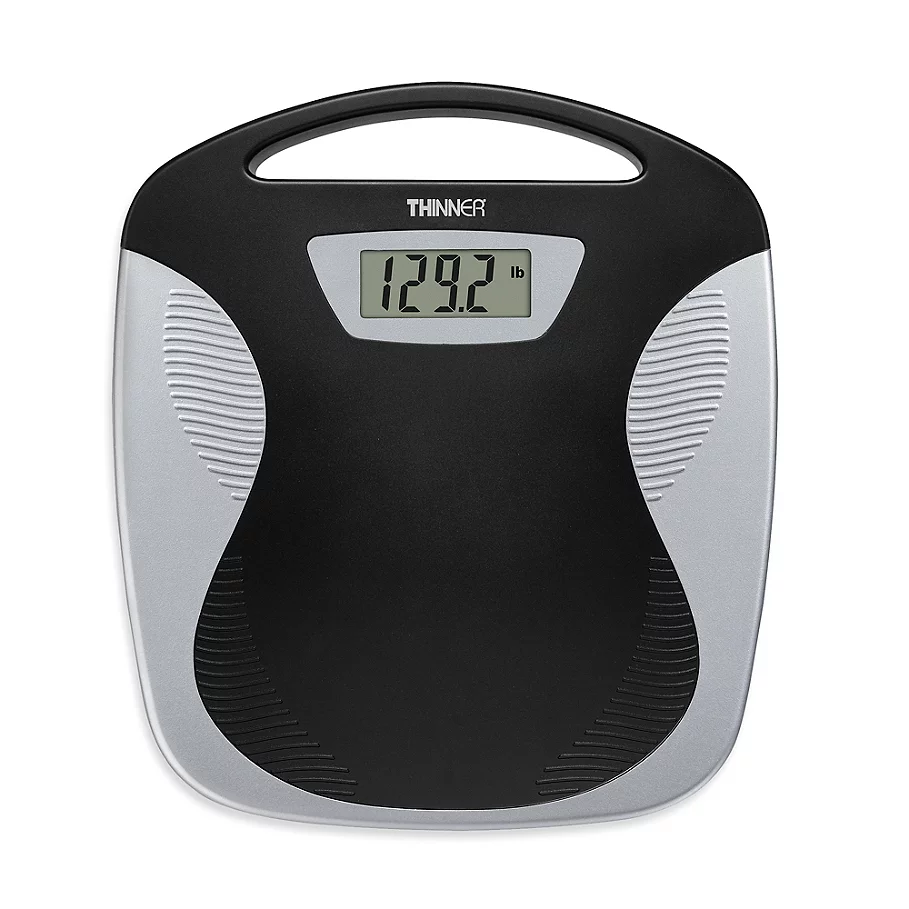 Conair Thinner Portable Digital Bathroom Scale in BlackSilver