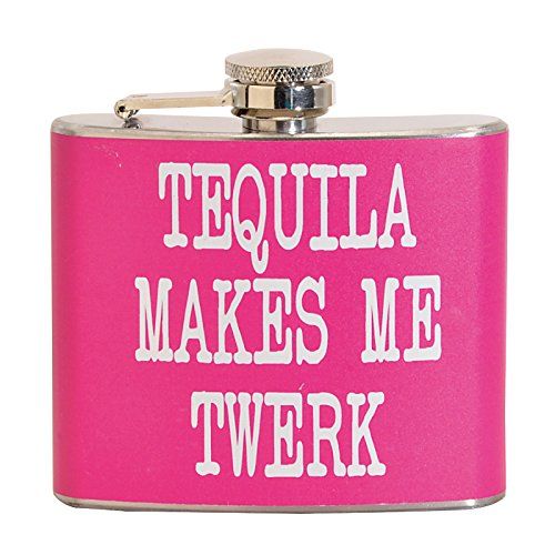  [아마존베스트]Thirsty Rhino Tequila Makes Me Twerk 5 oz. Stainless Steel Flask