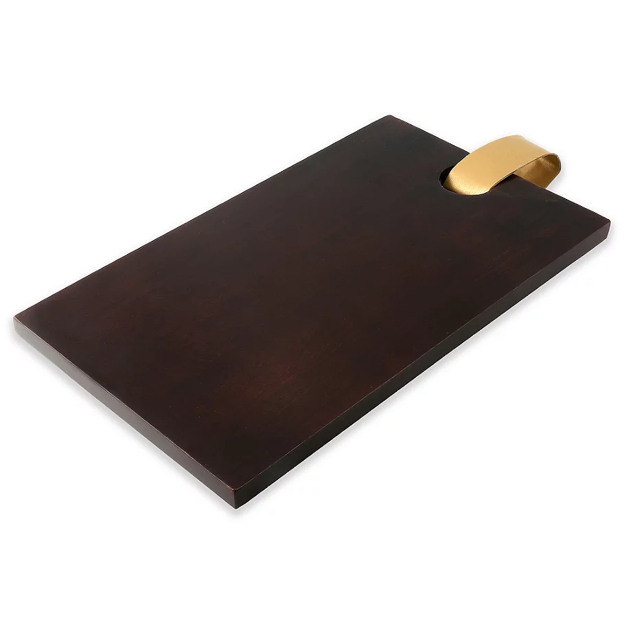  Thirstystone Dark Mango Wood 14-Inch Rectangular Serving Board with Strap