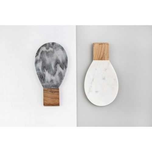  Thirstystone Spoon Rest, Gray Marble Acacia Wood