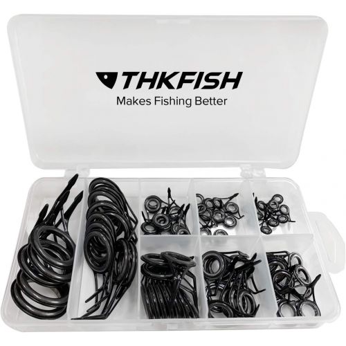  THKFISH Rod Repair Kit Rod Tip Repair Kit Ceramics Tips Stainless Steel Carbon Spinning Rod Guides Fishing Rod Repair Kit 35pcs / 75pcs / 40pcs