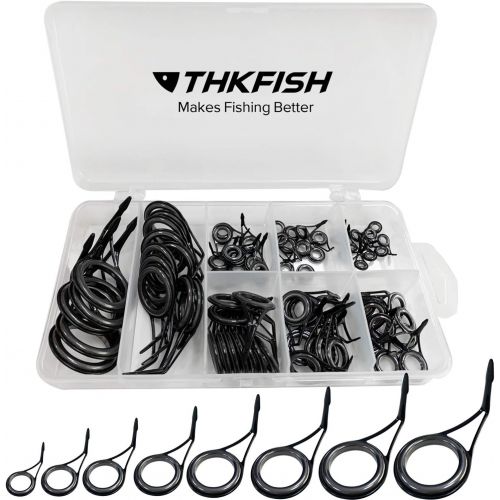  THKFISH Rod Repair Kit Rod Tip Repair Kit Ceramics Tips Stainless Steel Carbon Spinning Rod Guides Fishing Rod Repair Kit 35pcs / 75pcs / 40pcs