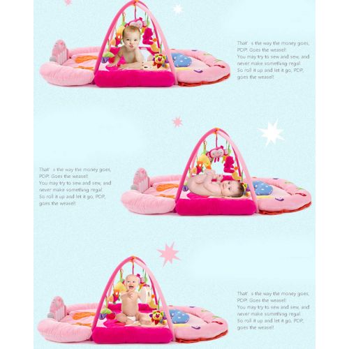  Thole Baby Activity Mat Gym Musical Pedal Piano Mat Toys Boy and Girl Newborn Gift Lay and Play Sit with Microphone Remote Control