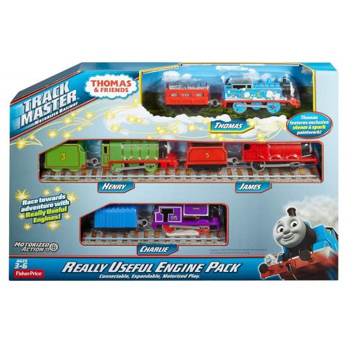  Thomas+%26+Friends Thomas & Friends Fisher-Price Trackmaster Engines 4 Pack Toy, Multicolor