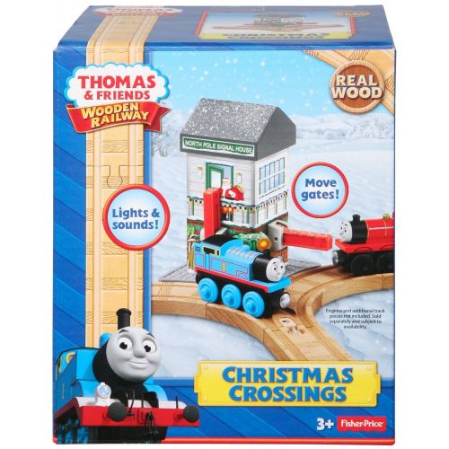  Thomas+%26+Friends Fisher-Price Thomas & Friends Wooden Railway, Christmas Crossings - Battery Operated