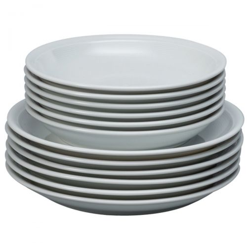  Thomas Trend Weiss Tafel Set 12-teilig (Speise Service, Essgeschirr, 12-teilig Bestehend aus 6 Suppenteller und 6 Speiseteller)